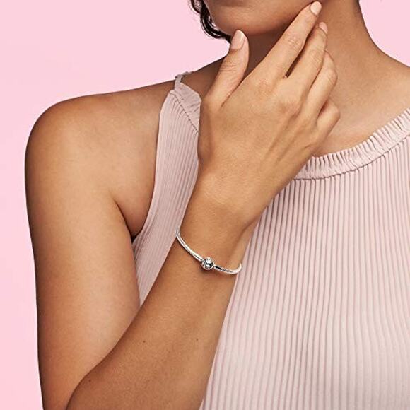 NWT Pandora Moments Snake Chain Bracelet Sterling Silver 7.1" w/ Gift Box - Picture 3 of 4